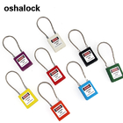 CE certification stainless steel Cable Open Safety padlock for Industrial equipment lockout